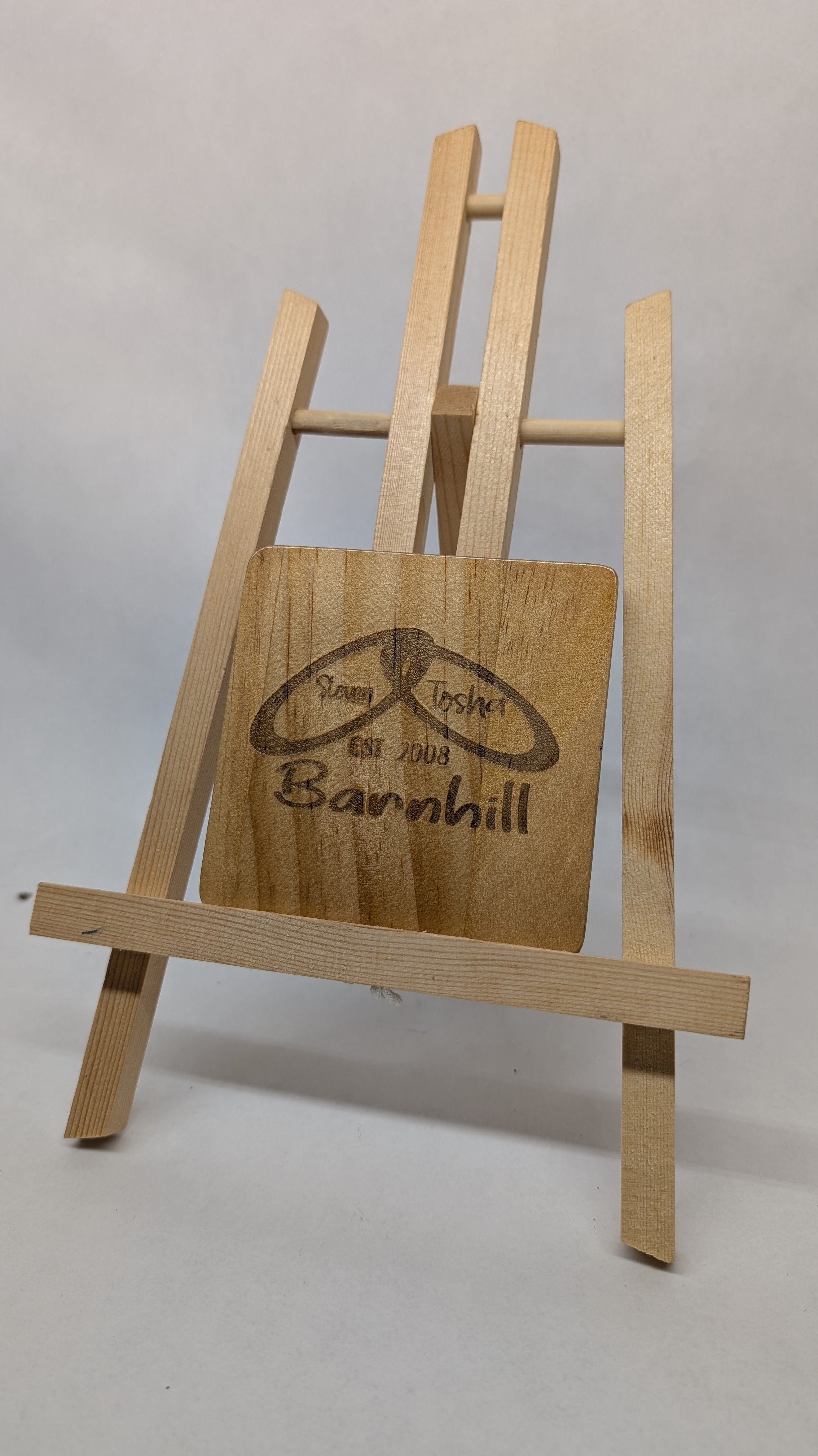Personalized wooden drink coaster