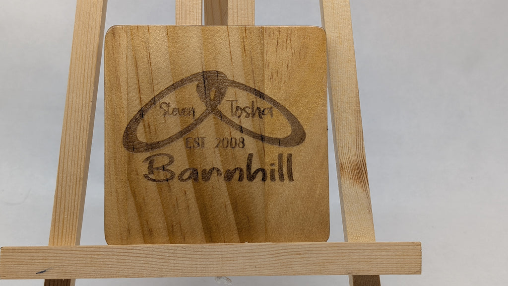 Personalized wooden drink coaster