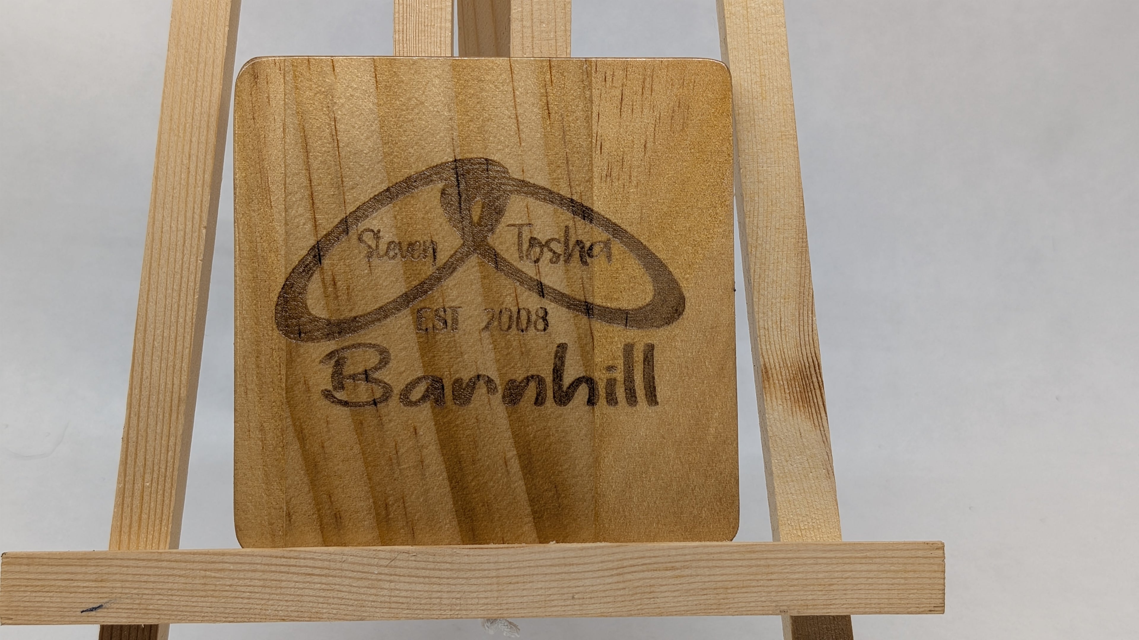 Personalized wooden drink coaster