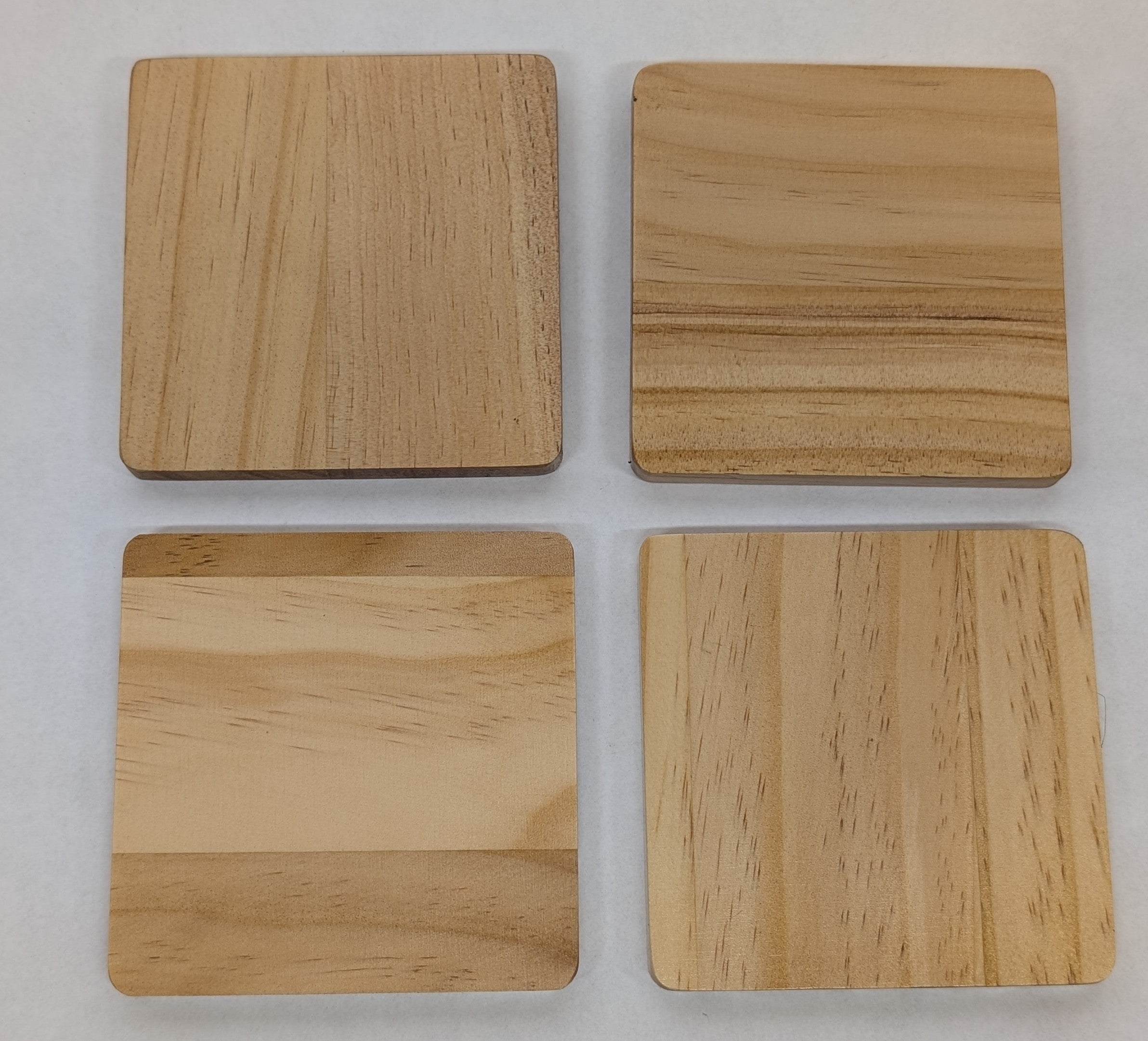 Simple & Stylish Wood Coasters (Set of 4)