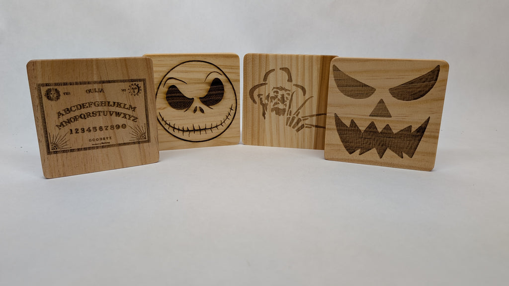 Halloween/Horror Engraved Coaster Set